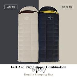 0 20 Degrees F Down Sleeping Bag Long(Fits up to 6'6'') Black/20? /Left Zipper