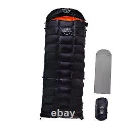 0? 20? Down Sleeping Bag Regular(Fits up to 6'0'') Black/0? /Right Zipper+Liner