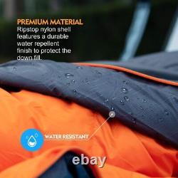 10 Degree F Hydrophobic Down Sleeping Bag for Adults Lightweight and Comp