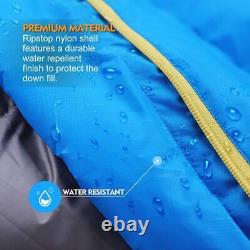 10 Degree F Hydrophobic Down Sleeping Bag for Adults Lightweight and Comp. A