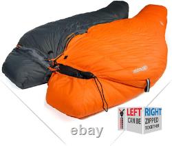 10°F Hydrophobic Down Sleeping Bag Lightweight 4-Season Mummy Bag for Outdoor