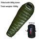 2022 White Duck Down Filling Adult Camping Sleeping Bag Winter Warm And Thick