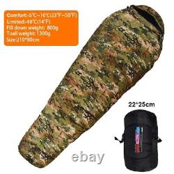 2023 White duck down filled adult sleeping bag suitable for winter camping