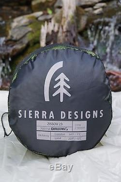 $239 EUC Sierra Designs Zissou 23 Long LH Down Sleeping Bag 700 Fill Dridown