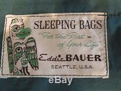 2 ea Vintage Eddie Bauer 6 lb (each) Down Sleeping Bag Bags Zip-together