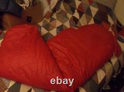 70s Gerry USA Made 10 Goose Down Camping Lightweight Sleeping Bag Red Nylon SOFT
