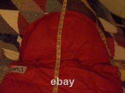 70s Gerry USA Made 10 Goose Down Camping Lightweight Sleeping Bag Red Nylon SOFT
