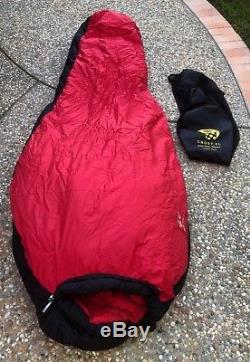 $800 Mountain Hardwear -40F/-40C Ghost SL RED 800 Fill Down sleeping bag Phantom