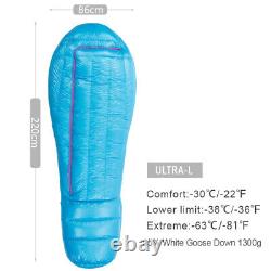 AEGISMAX -20? Down Mummy Sleeping Bag FP850 Thicken for Extreme Cold Weather