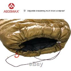 AEGISMAX 95% White Goose Down Sleeping Bag Fan Shape 3 Season Ultralight Camping