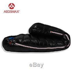 AEGISMAX Cold Winter 15 Degree Goose Down Mummy Single Hiking Sleeping Bag M/L