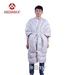 AEGISMAX Envelope 850FP 95% Gray Goose Down Camping Winter Clothes Sleeping Bag