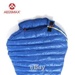 AEGISMAX M2 Sleeping Bag Ultralight Mummy 95% White Goose Down Camping 4 Season