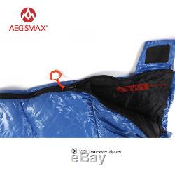 AEGISMAX Ultralight 90% White Duck Down Envelope Sleeping Bag Camping Hiking
