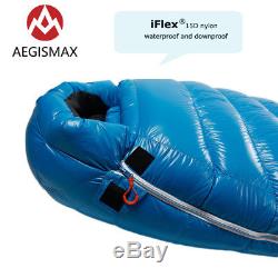AEGISMAX Ultralight 90% White Duck Down Mummy Camping Climbing Sleeping Bag