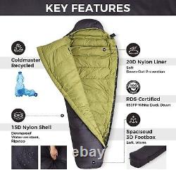 ATEPA Ultralight Down Sleeping Bag 650FP Cold Weather Waterproof NIB