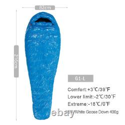 Adult outdoor ultralight camping 800FP white goose down autumn sleeping bag