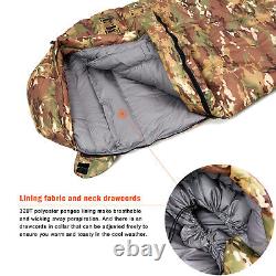 Akmax.cn Military Down Mummy Sleeping Bag for Cold Weather