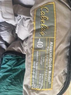 Awesome Cabelas Alaskan Guide Rectangle Regular -40° Down Sleeping Bag