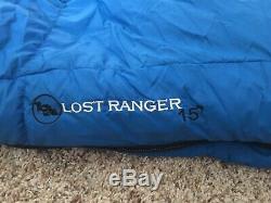 BIG AGNES Lost Ranger 15 Sleeping Bag sz Long Right zip Goose Down 650 Fill