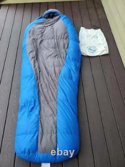 Big Agnes Down Sleeping Bag Battle Mountain rated at minus -15F LONG R. Zip