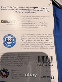 Big Agnes Fish Hawk 30 Sleeping Bag Blue Regular Left