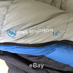 Big Agnes King Solomon Sleeping Bag Double Wide for Two 15 Degree Down Mint