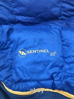 Big Agnes Sentinel 30 Blue/Yellow Double Wide 2-Person Sleeping Bag USED