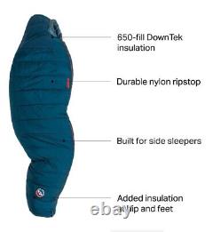 Big Agnes Sidewinder SL 20 Sleeping Bag, Men's, Long, Legion Blue Brand New