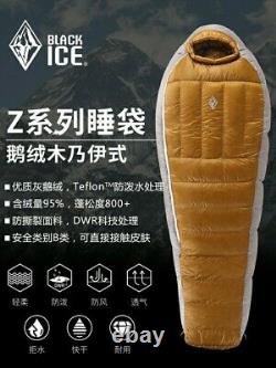 Black ice Z1000 Down Sleeping Bag 800FP, 35.3oz Fill Weight, 0F, 2lb 15oz