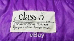 CLASS-5 (USA) Vintage 70's Mountaineering Backpacking Down Sleeping Bag 7 Loft