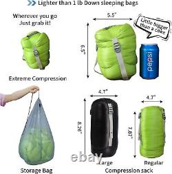 Camping Sleeping Bag Portable Url. Warm Weather 52? - Goose Down Sleeping Bag