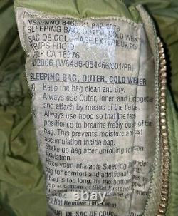 Canadian army 7 piece Cold weather arctic sleeping bag system down filled, hood