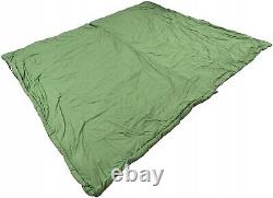 Double Sleeping Bag 2 People 9 Degree Down Gray Zip Outdoor Indoor Polyester