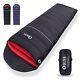Down Sleeping Bag For Adults 0 Degree 600 Fill Power Black & Red (right Zip)