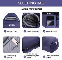 Down Sleeping Bag for Adults 0°F 10°F 15°F 20°F 32°F Backpacking Sleeping Bag wi