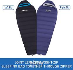 Down Sleeping Bag for Adults 600 FP down Ultralight Mummy Sleeping Bag Backpacki