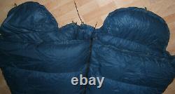 Down sleeping bags Lot of 2 zip together for a double Vintage VG