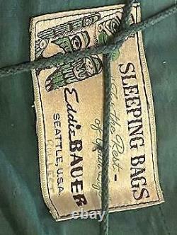 Excellent Vintage Eddie Bauer 5 Lb Pound Goose Down Sleeping Bag Totem Label