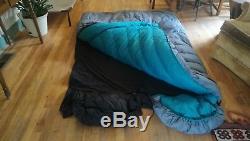 Feathered Friends Condor 20 Down 2 person Sleeping bag Teal Roomy 850 down