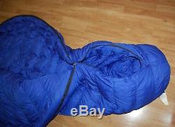 Feathered Friends DOWN Mummy SLEEPING BAG Swift Army LONG & WIDE Adult 2-Way Zip