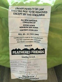 Feathered Friends Tanager 20 degree Ultralight Sleeping Bag 68 Length 18.6 oz