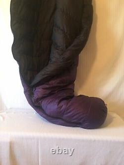 Feathered Friends-down-mummy- sleeping bag(75X27)purple/black