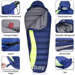 GEERTOP Ultralight Down Hammock Underquilt Mummy Sleeping Bag 23 to 50 wi