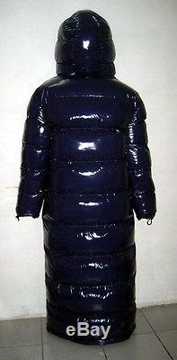Glossy Shiny Nylon Wetlook Down Coat Winter Jacket Sleeping Bag