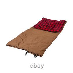 Grizzly Rectangular Brown Canvas Sleeping Bag Heavy-Duty Cotton Duffel Carry Bag