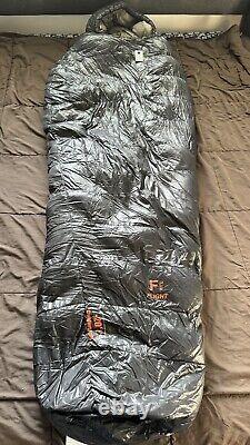 Highrock Outdoor Down Sleeping Bag 80x31.5in Left Zipper Black/Gray 058