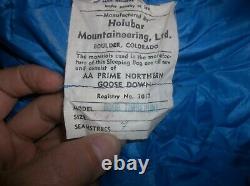 Holubar DOUBLE Timberline Goose Down Sleeping Bag Vintage USA w Liner PERFECT