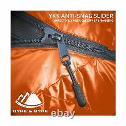 Hyke & Byke Eolus 0 Degree F 800 Fill Power Hydrophobic Goose Down Sleeping Bag