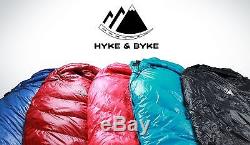 Hyke & Byke Snowmass 0°F Ultralight Down Sleeping Bag for Backpacking, NEW